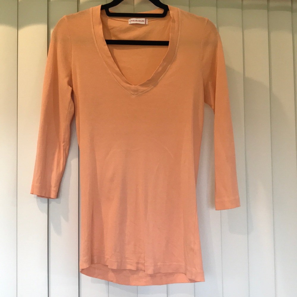 WEARABLES PEACH 3/4 SLEEVE TEE